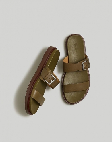 Women's The Dee Double-Strap Slide Sandal-Olive Tree