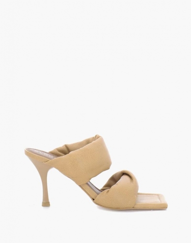 Women's ALOHAS Leather Twist Strap Sandals in Camel-Camel