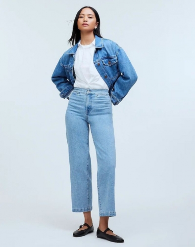 Women's The Emmett Wide-Leg Crop Jean: Welt Pocket Edition-Kieran Wash