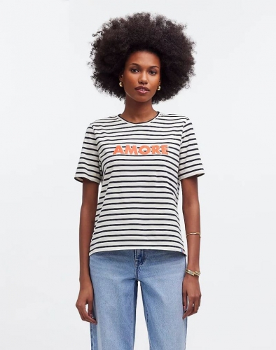 Women's KULE Amore Modern Tee-Cream Navy