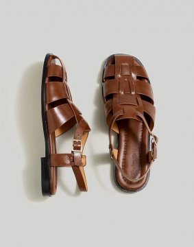 Women's The Tegan Fisherman Sandal-Dark Coffee