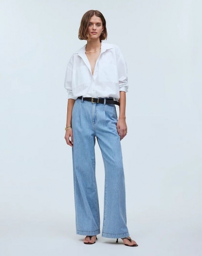 Women's The Harlow Wide-Leg Jean: Airy Denim Edition-Benicia Wash