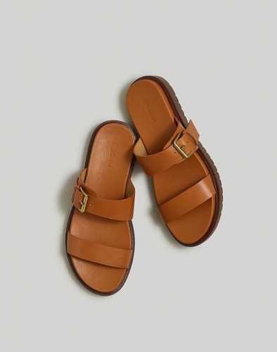 Women's The Dee Double-Strap Slide Sandal-Warm Coffee