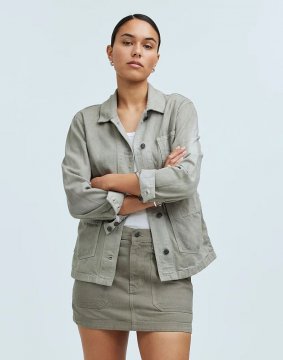 Women's Madewell x MN Dye Studio Denim Chore Coat-Distant Surplus