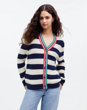 Women's KULE The Raven Cardigan-Navy Cream