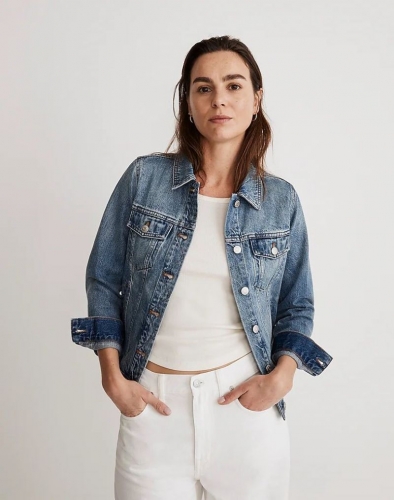 Women's The Jean Jacket in Medford Wash-Medford Wash